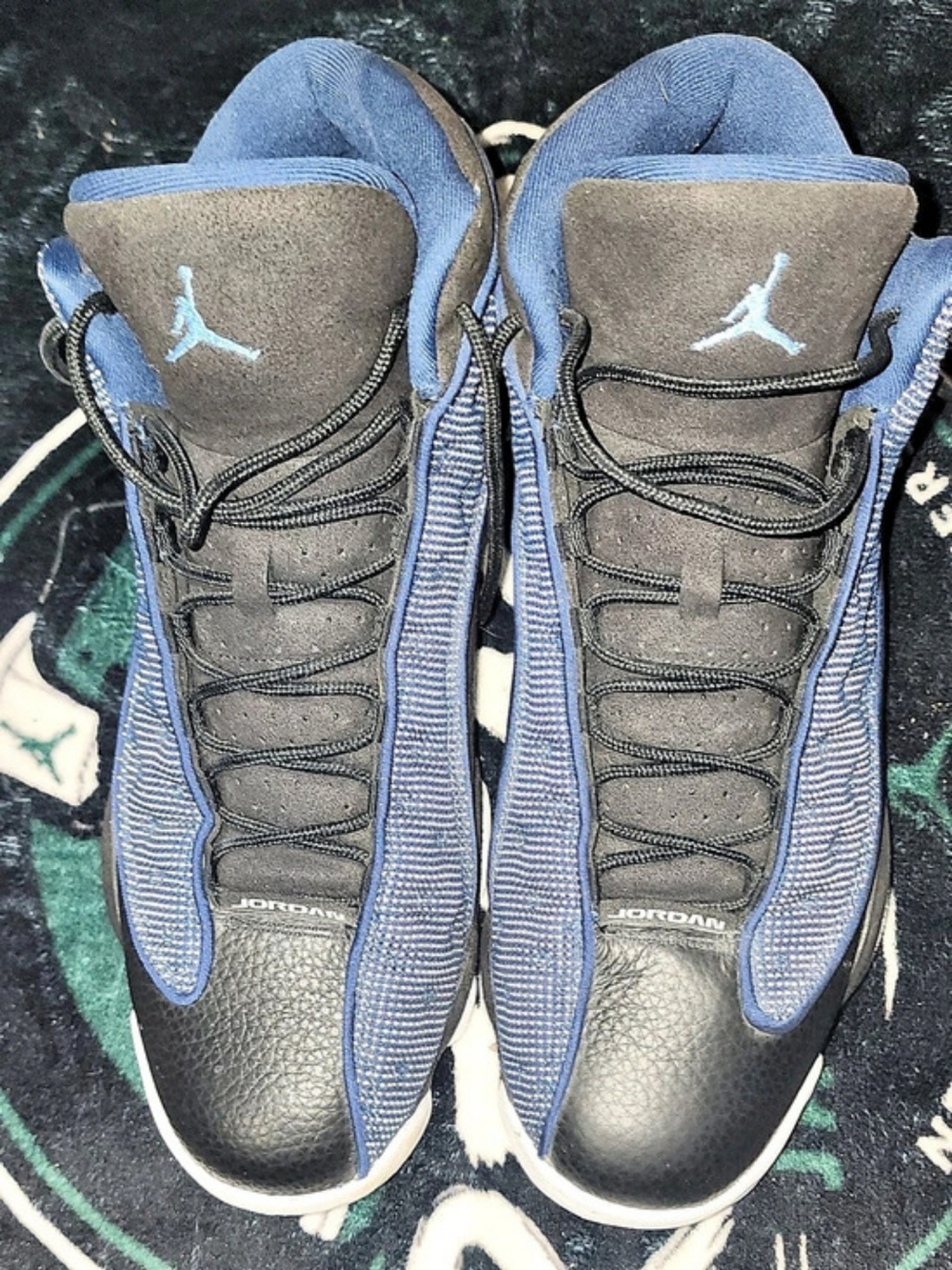 Jordan 13 Retro Athletic Shoes Blue & Black US 14
